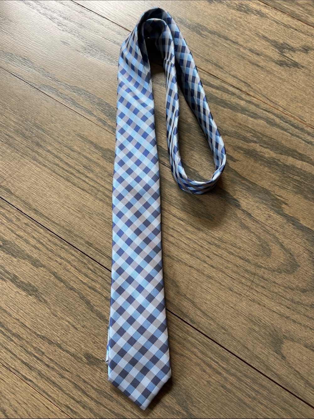 Classic Light Blue Check Boys Tie-Nordstrom Kids
